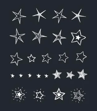 Vector stars collection Stock Illustration