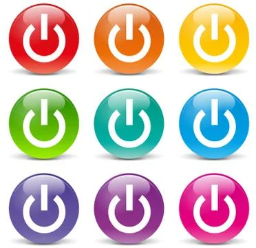 Vector start icons Stock Illustration