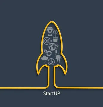Vector startup concept. Stock-Illustration
