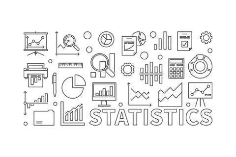 Vector statistics line vector illustration Stock Illustration