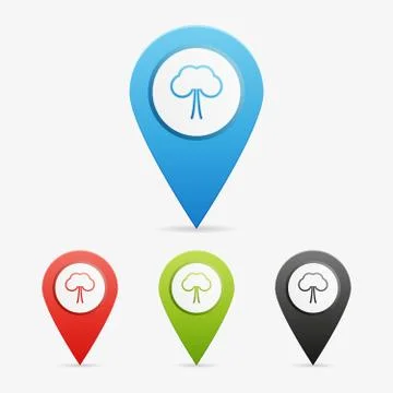 Vector steam or tree pointers Stock Illustration