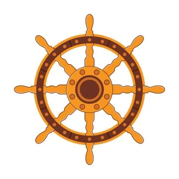 Vector steering wheel of a ship Stock Illustration