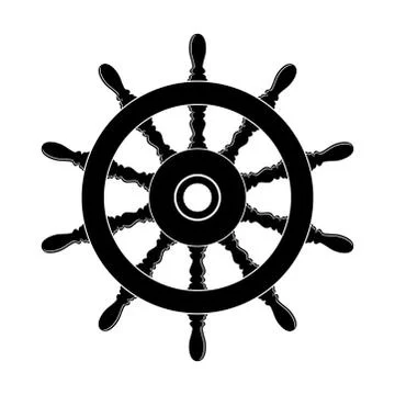 Vector steering wheel of a ship Stock Illustration