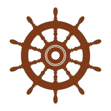 Vector steering wheel of a ship Stock Illustration