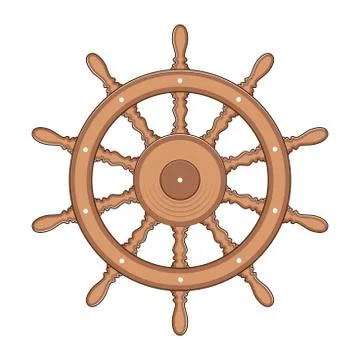 Vector steering wheel of a ship Stock Illustration