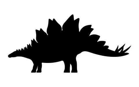 Vector stegosaurus silhouette Stock Illustration