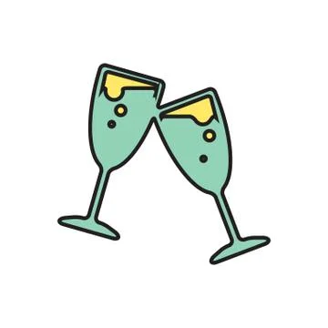 Vector stemware icon. Eps10 Stock Illustration