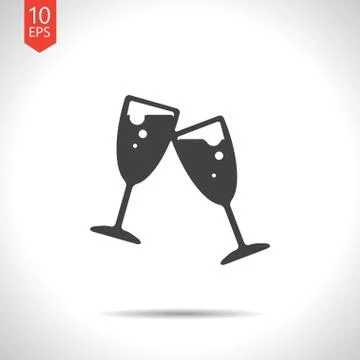 Vector stemware icon. Eps10 Stock Illustration