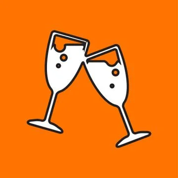 Vector stemware icon. Eps10 Stock Illustration