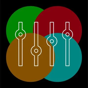 Vector stereo equalizer symbol - stereo audio Illustrazione stock