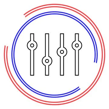 Vector stereo equalizer symbol - stereo audio Stock Illustration