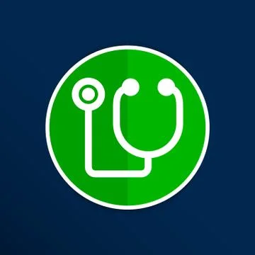 Vector of stethoscope icon on isolated background Stock Illustration