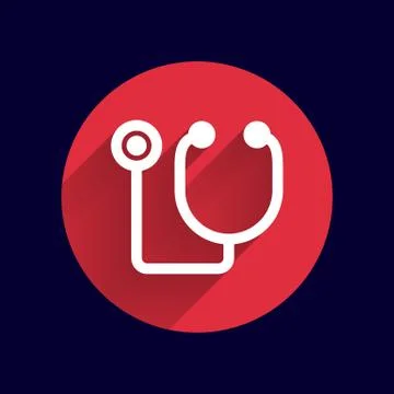 Vector of stethoscope icon on isolated background Stock Illustration