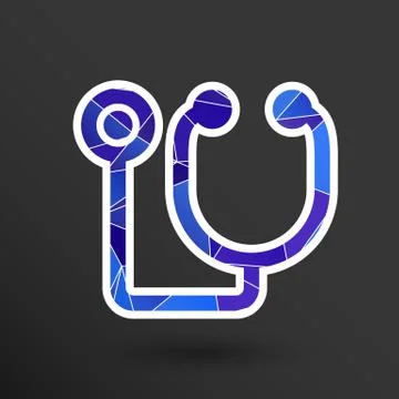 Vector of stethoscope icon on isolated background Stock Illustration