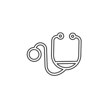 Vector stethoscope illustration isolated Stock Illustration