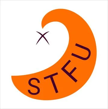 Vector STFU in graphic style. Digital art Stock Illustration