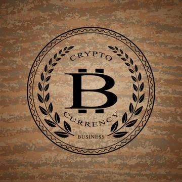 The vector sticker with bitcoin symbol Stock Illustration