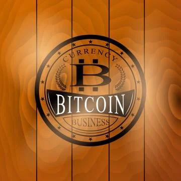 The vector sticker of bitcoin symbol Stock Illustration