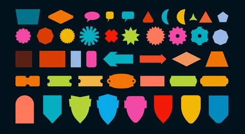 Vector sticker in geometric shapes. Retro Patch Stock Illustration