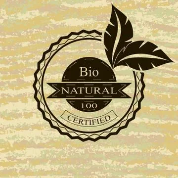 The vector sticker on the textured background Stock Illustration