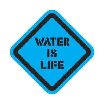 Vector sticker water is life Stock Illustration