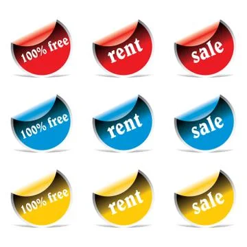 Vector stickers Stock Illustration