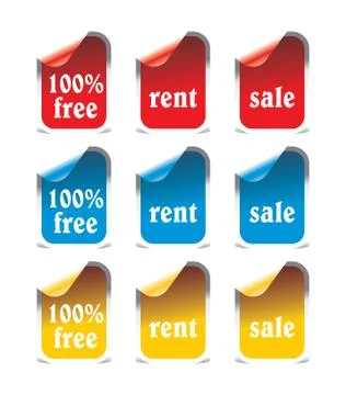 Vector stickers Stock Illustration