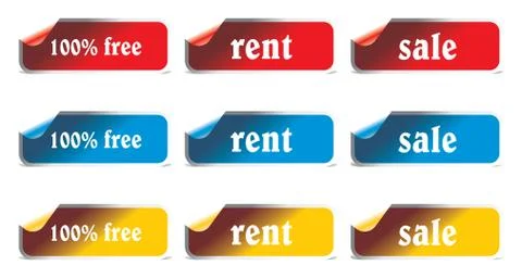 Vector stickers Stock Illustration