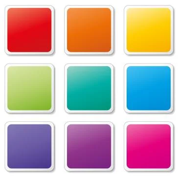 Vector stickers set Stock Illustration