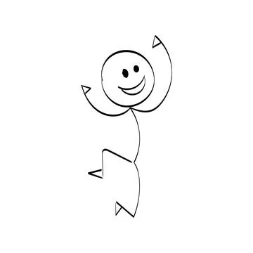 Vector Stickman Character illustration Illustrazione stock