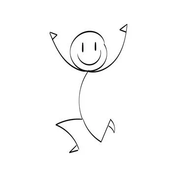 Vector Stickman Character illustration Stock Illustration