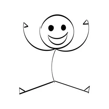 Vector Stickman Character illustration Stock Illustration