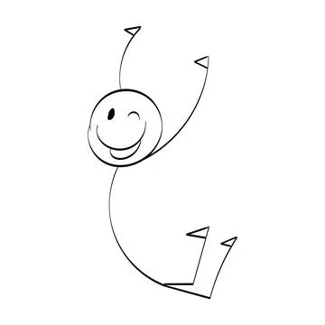 Vector Stickman Character illustration Stock Illustration
