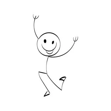 Vector Stickman Character illustration Stock Illustration