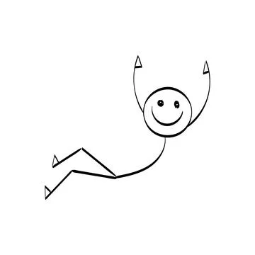 Vector Stickman Character illustration Stock Illustration