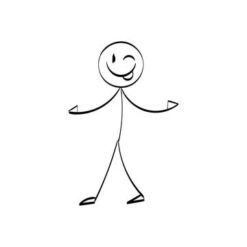 Vector Stickman Character illustration Stock Illustration