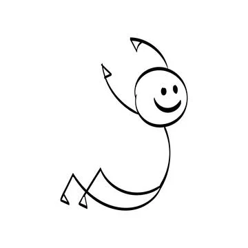 Vector Stickman Character illustration Stock Illustration