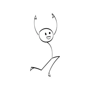 Vector Stickman Character illustration Stock Illustration