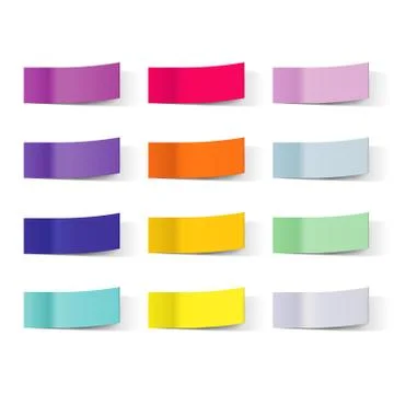 Vector sticky notes isolated on white Illustrazione stock