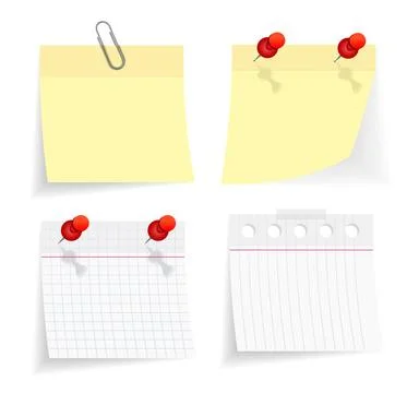 Vector sticky paper set vector sticky paper set on white background Copyri... Stock Photos