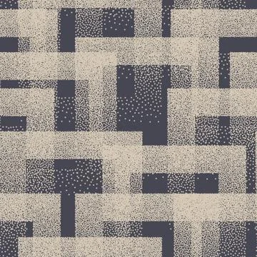 Vector Stippled Weird Trendy Seamless Pattern Abstract Background Stock Illustration