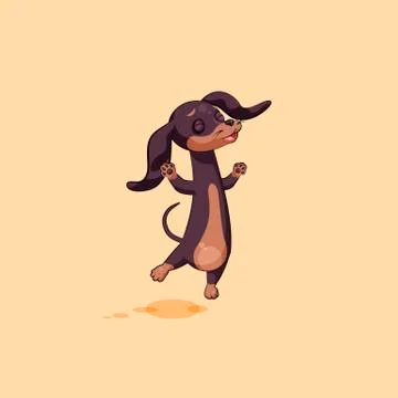 Vector stock illustration emoji of cartoon character dog talisman, phylactery Stock Illustration