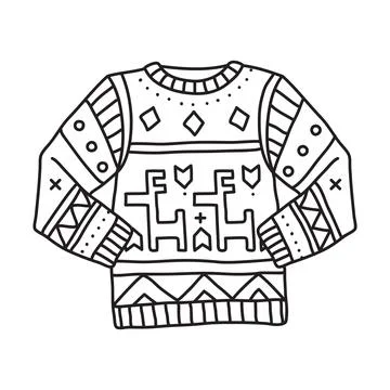 Vector stock illustration with single object, knitting, hand drawn, doodle .. Stock Illustration