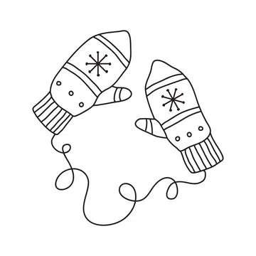 Vector stock illustration with single object, knitting, hand drawn, doodle .. Stock Illustration