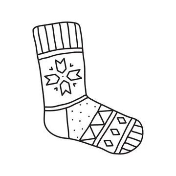 Vector stock illustration with single object, knitting, hand drawn, doodle .. Stock Illustration