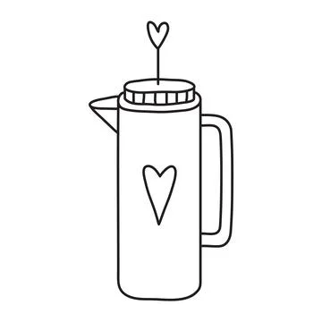 Vector stock illustration with single object: interior element, hand drawn,.. Stock Illustration