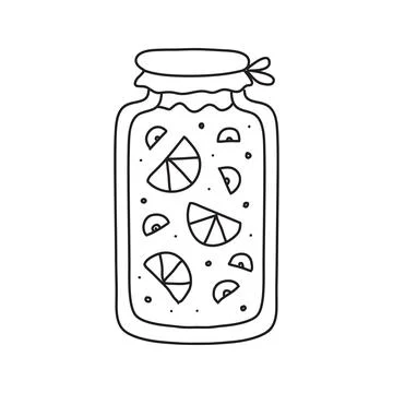 Vector stock illustration with single object: food, hand drawn, doodle style. Stock Illustration