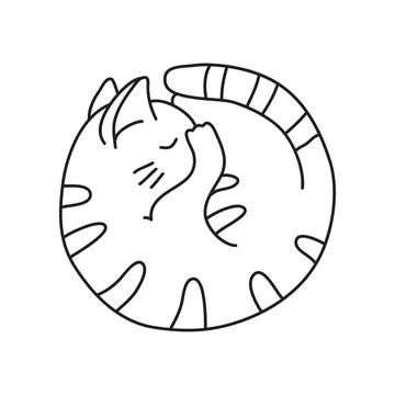 Vector stock illustration with single object: animal, hand drawn, doodle styl Stock Illustration