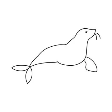 Vector stock illustration with single object: animal, hand drawn, doodle styl Stock Illustration