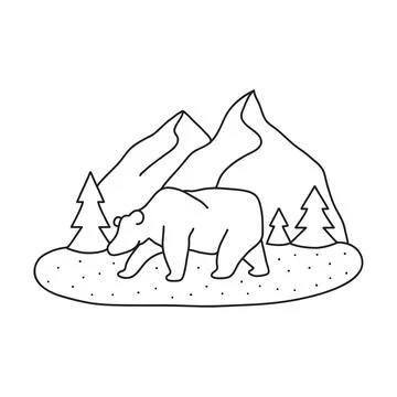 Vector stock illustration with single object: animal, hand drawn, doodle styl Stock Illustration